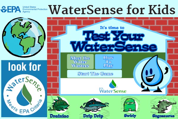 Collage images from water sense for kids