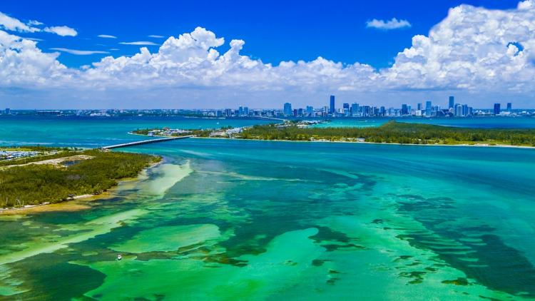 Aerial view of Biscayne Bay. Photo courtesy of South Florida Water Management District